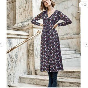 Boden Hazel British Horse Print Button Up Midi Dress Size 10